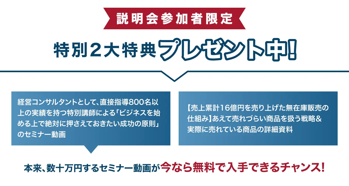 参加者限定特別二大特典プレゼント中